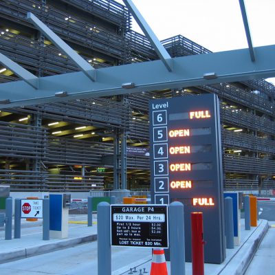 newark E garage f sign